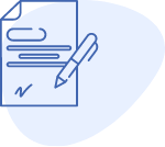 signing the contract illustration used on the website maintenance service page of Clatter Chatter