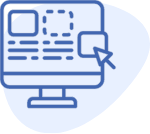 Illustration used to show user interface, designs